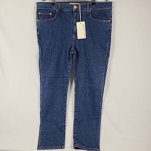 Ginger and Dandelion Women's Bloat Friendly Jeans High Rise Stretchy Blue Sz 34